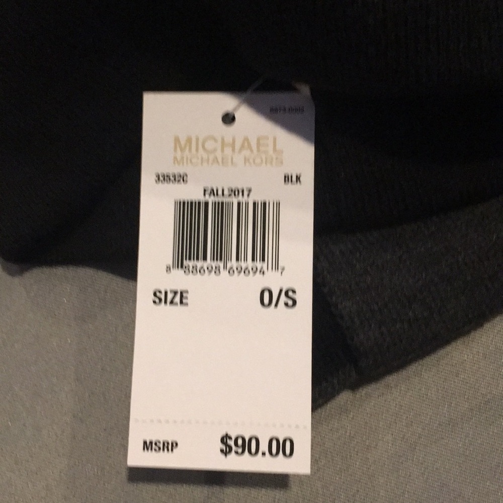 NWT Michael KORS Black/Gray Scarf Hat Set - Picture 6 of 6